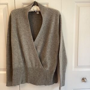 Sundance Eva Cashmere Faux-Wrap Sweater